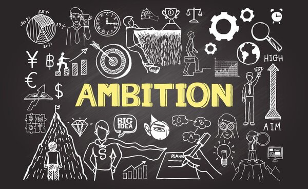 Tapeta motivacijska ploča - Ambition