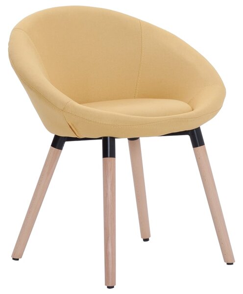 VidaXL Blagovaonska stolica od tkanine žuta
