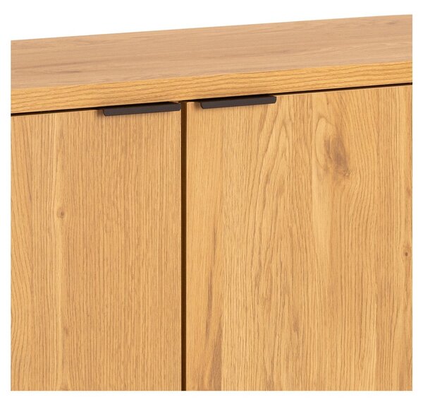 Komoda u dekoru hrasta u prirodnoj boji 160x80x45 cm Colima – Actona