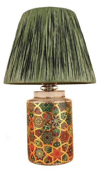 Zelena stolna lampa sa sjenilom od papirne špage (visina 38 cm) Alev – Opviq lights
