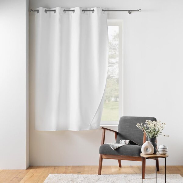 Bijela termo izolacijska zavjesa od mikrovlakana 135x180 cm Micropolar – douceur d'intérieur