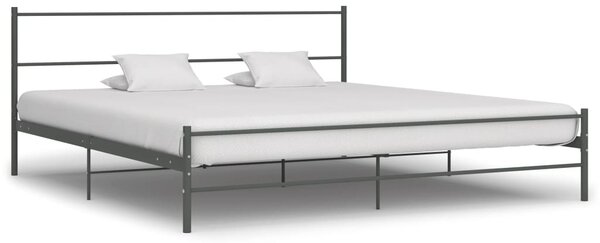 VidaXL Okvir za krevet sivi metalni 200 x 200 cm