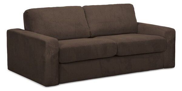 Smeđa sklopiva sofa od samta 195 cm Nona – Makamii