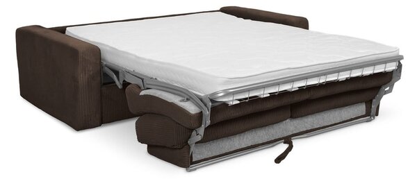 Smeđa sklopiva sofa od samta 195 cm Nona – Makamii