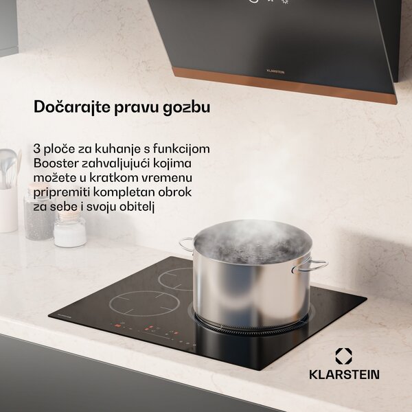 Klarstein Indukcijska ploča za kuhanje Delicatessa Paella, Paella zona, Power Boost, klizni regulatori