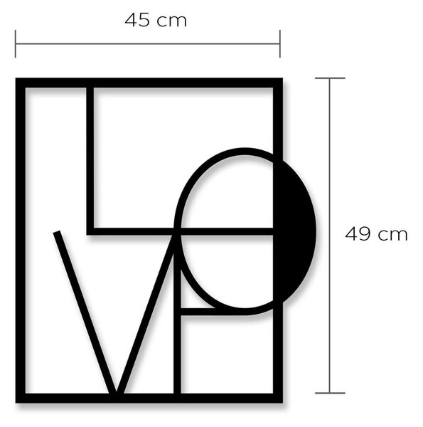 Zidna metalna dekoracija Love