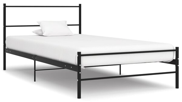 VidaXL Okvir za krevet crni metalni 90 x 200 cm
