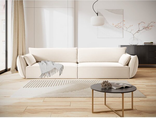 Bež baršunasta sofa 248 cm Vanda – Mazzini Sofas