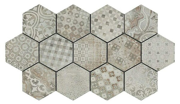 Marazzi Podna pločica Rewind Decoro Hexagon (18,2 x 21 cm, Mat)