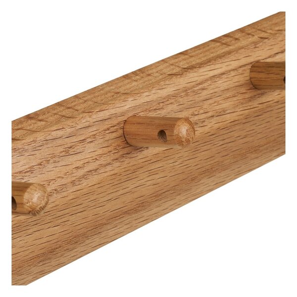 Zidna vješalica od punog hrasta u prirodnoj boji 50 cm Barco – House Nordic