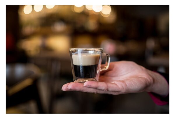 Staklene šalice u setu 2 kom za espresso/s dvostrukom stijenkom 80 ml Diva – Vialli Design