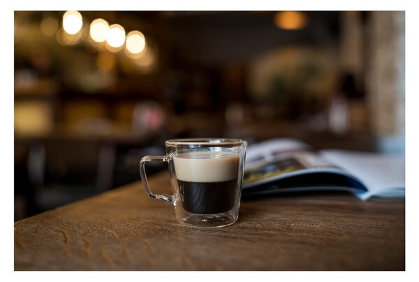 Staklene šalice u setu 2 kom za espresso/s dvostrukom stijenkom 80 ml Diva – Vialli Design
