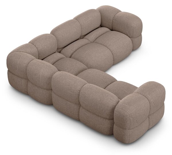 Smeđa kutna garnitura Loretto – Cosmopolitan Design