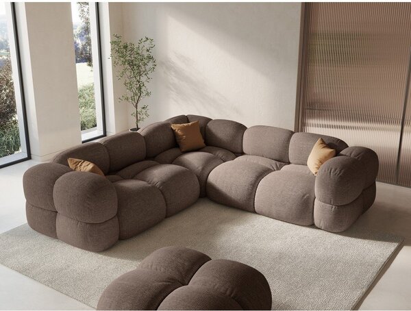 Smeđa kutna garnitura Loretto – Cosmopolitan Design
