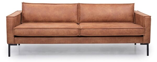 Cognac smeđa sofa od imitacije kože Scandic Rate