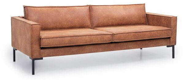 Cognac smeđa sofa od imitacije kože Scandic Rate