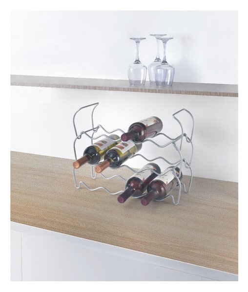 Stalak na tri razine za 12 vinskih boca Metaltex Wine, dužina 45 cm