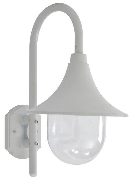 VidaXL Vrtna zidna svjetiljka E27 42 cm aluminijska bijela