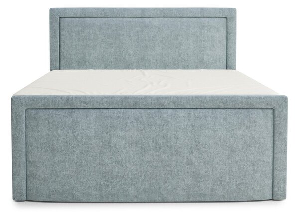 Svijetlo plavi boxspring krevet s prostorom za odlaganje 200x200 cm Fresco – Maison de Rêve
