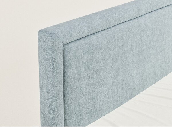 Svijetlo plavi boxspring krevet s prostorom za odlaganje 200x200 cm Fresco – Maison de Rêve