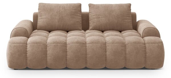 Svjetlo smeđa baršunasti sofa 200 cm Linz – Cosmopolitan Design