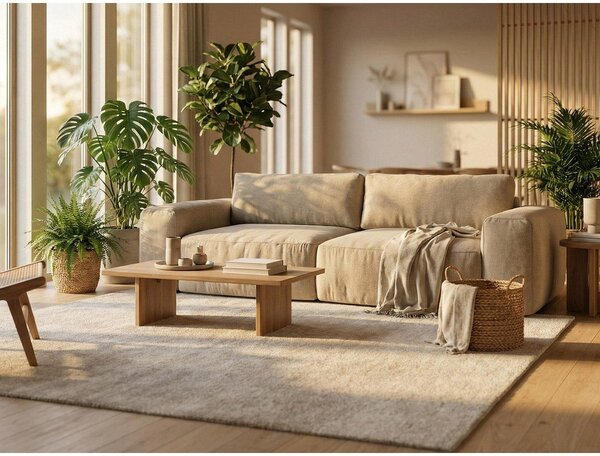 Sklopiva sofa od šenila boja terakote 275 cm Kuki – Makamii
