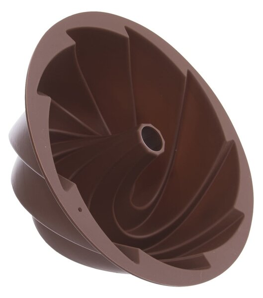 Smeđi silikonski kalup za kuglof Orion Flower, ø 23,5 cm