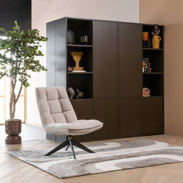 Tamno smeđa modularna škrinja za pohranu od masivnog bora 108x215 cm Meggy – WOOOD
