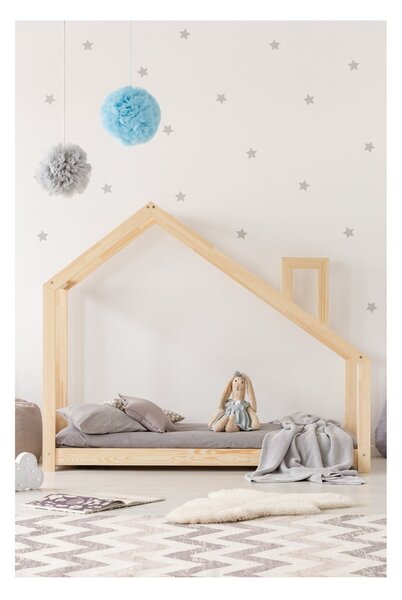 Kućni krevet od borovine Adeko Mila DMS, 140 x 200 cm