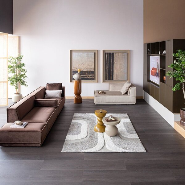 Sivi/bež tepih od mješavine vune 170x240 cm Moro – WOOOD