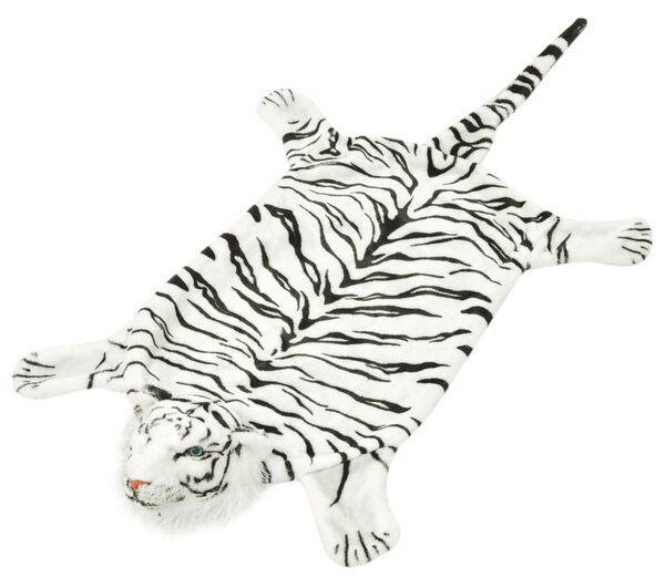 VidaXL Tepih Tigar od Pliša 144 cm Bijeli