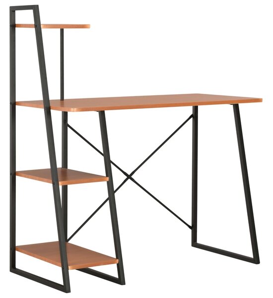 VidaXL Radni stol s policama crno-smeđi 102 x 50 x 117 cm