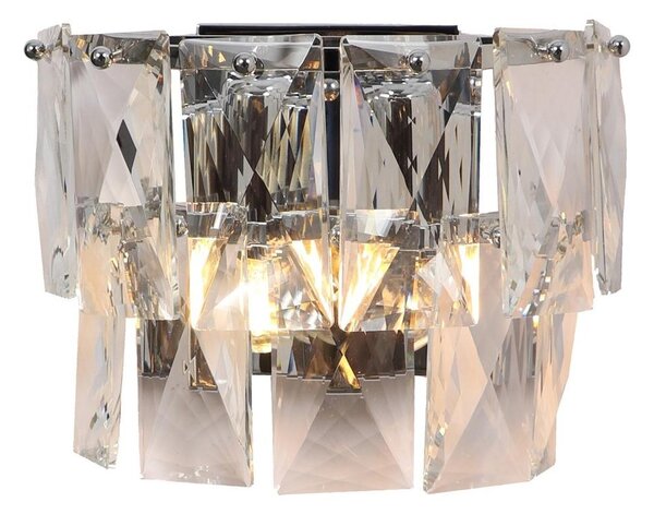 Kristalna zidna svjetiljka CHELSEA 2xE14/40W/230V krom
