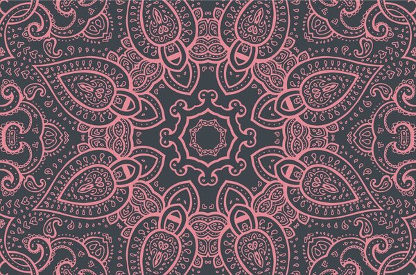 Tapeta Mandala s daškom Indije u ružičastoj boji