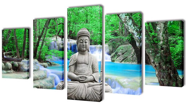 VidaXL Zidne Slike na Platnu s Printom Buddha 100 x 50 cm