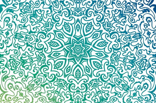 Tapeta plavo-zelena Mandala
