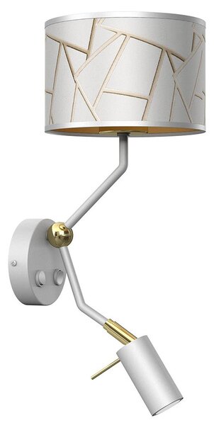 Zidna lampa ZIGGY 1xE27/40W/230V + 1xGU10/MR11/7W bijela/zlatna