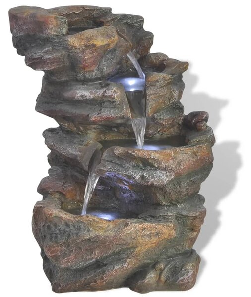 VidaXL Unutrašnja fontana od poli-smole s LED svjetlima