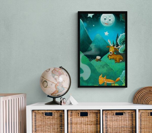 Plakat magična bajkovita šuma