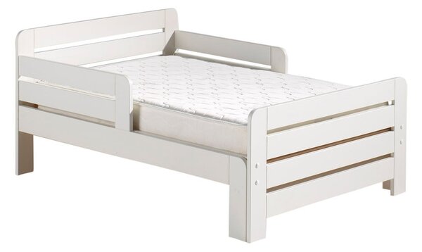 Bijeli podesivi dječji krevet od masivnog bora s podnicom Jumper – Vipack