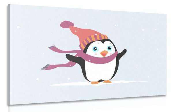 Slika slatki pingvin s kapom