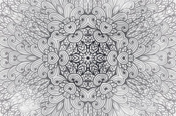 Tapeta etnička Mandala u crno-bijelom dizajnu