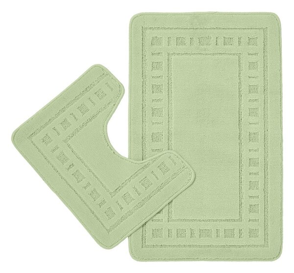 Svijetlo zelene kupaonske prostirke u setu 2 kom za WC 50x80 cm Armoni – Catherine Lansfield