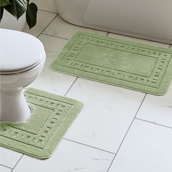Svijetlo zelene kupaonske prostirke u setu 2 kom za WC 50x80 cm Armoni – Catherine Lansfield