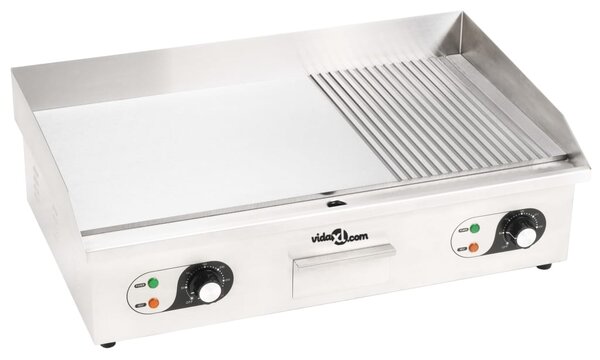 VidaXL Električni roštilj od nehrđajućeg čelika 4400 W 71 x 43 x 24 cm