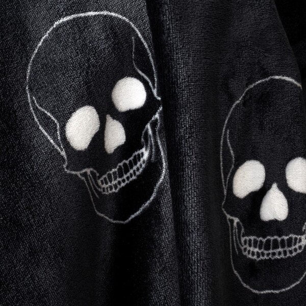 Tamno siva deka za bebe od mikropliša 130x170 cm Skulls – Catherine Lansfield