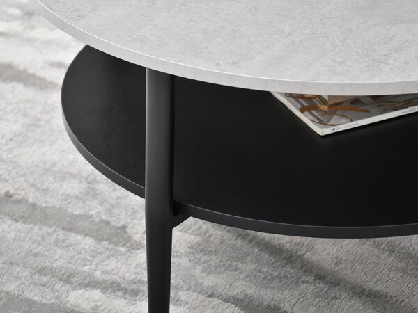 Stolić za kavu Randolf Xl (beton + crna)