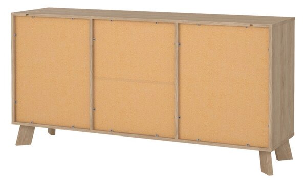 Bijela/u prirodnoj boji komoda u dekoru hrasta 147x73x39 cm Ikast – Tvilum