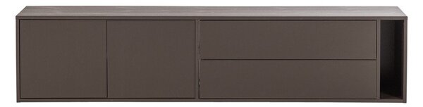 Tamno smeđa TV komoda od masivnog bora 200x45x44 cm Settle Down – vtwonen
