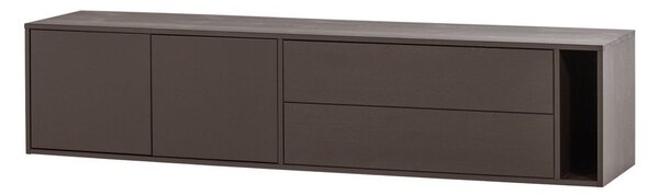Tamno smeđa TV komoda od masivnog bora 200x45x44 cm Settle Down – vtwonen